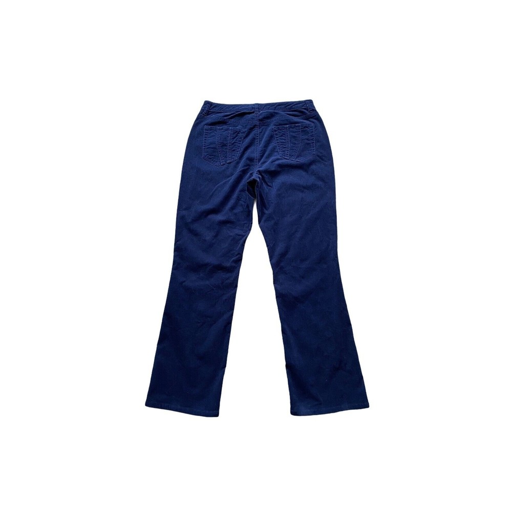 (2) Chicos Womens Corduroy Pants Size 1.5 Regular Straight Trousers Berry & Blue - Picture 6 of 12